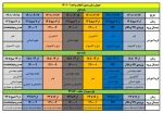 جدول زمانبندی انتخاب واحد نیم سال تحصیلی 1-1401 2