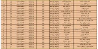 برنامه امتحانی ۲۳ خرداد